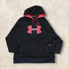 アンダーアーマー 肉厚スウェットパーカー US古着 フーディ ピンクプルオーバー