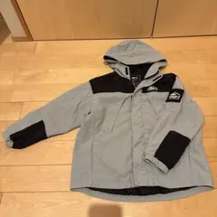 CAMP7 フード付きジャケット 130サイズ グレーがかった水色/ブラック