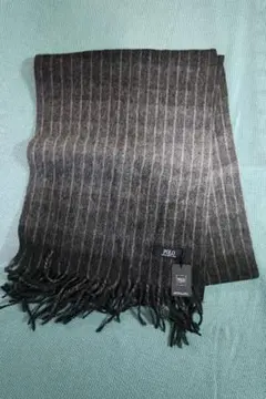 POLO グレー ストライプ マフラー