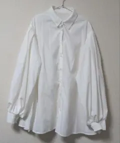 未着用新品♪プラスオトハ☆ボリュームスリーブ ブラウス☆ホワイト 