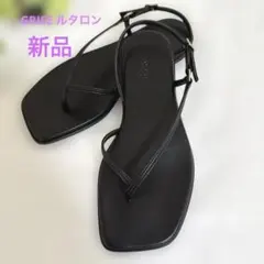 ルタロン　GRISE ブラック フラットサンダルのサムネイル