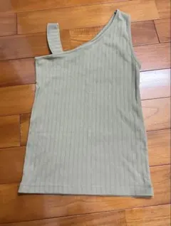 AZUL by moussy ワンショルダー タンクトップ S カーキのサムネイル