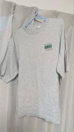 WEGO ウィゴー 半袖 Tシャツ M グレー バックプリント スニーカー ロゴ