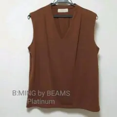 【B:MING by BEAMS Platinum】ノースリーブブラウントップス