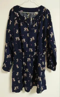 ユニクロ 綿混 チュニックワンピース 140