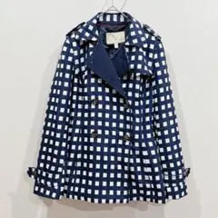 ⚫︎BANANA REPUBLIC 【XXS】ブロックチェック柄 トレンチコートのサムネイル