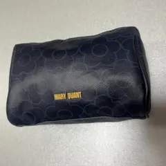 マリークワント　オーバルネイビーポーチ