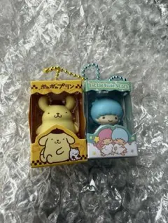 サンリオキャラクターズチョコボックス リトルツインスターズ キキ　ポムポムプリン