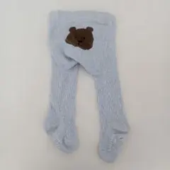 【野183】babyGapベビータイツ70cmクマ柄ライトブルー