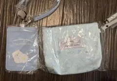 すみっコぐらし 水色ポーチ＆パスケースセット