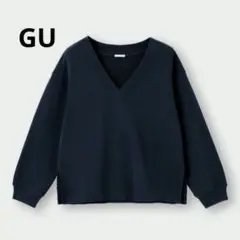 GU ジーユー　Vネックスウェットプルオーバー　S　スウェット　Vネック