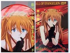 オールエヴァ展 アスカ 缶バッチ ポストカード 2点セット 30周年記念