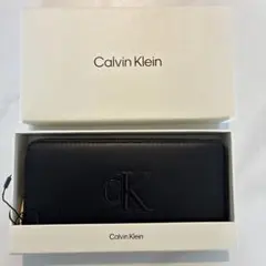 カルバンクライン 財布 長財布 ウォレット レディース ロゴ 黒のサムネイル
