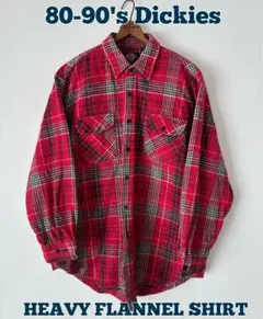 80's 90's Dickies フランネルシャツ　ヘビネルシャツ　チェック