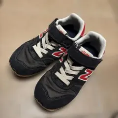 New Balance 373 黒/赤 スニーカー　ブラック　18.5cm