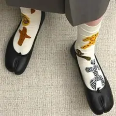 縄文好きに♡足袋ソックス 靴下 はにわ 土偶 アシンメトリー コーマ綿 8H2