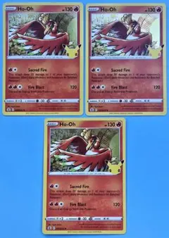 【海外版】ホウオウ(Ho-Oh) E ★ 001/025 ×3枚