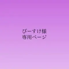 ぴーすけ様専用ページ