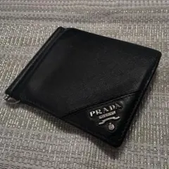 PRADA プラダ サフィアーノ メタル マネークリップ カードケース 二つ折り