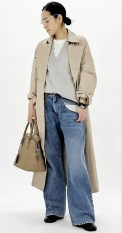 AP STUDIO Basic ナイロントレンチコート 38 ベージュ