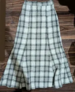 定価25%引き GRL チェック柄ツイードマーメイドスカート gc230 M