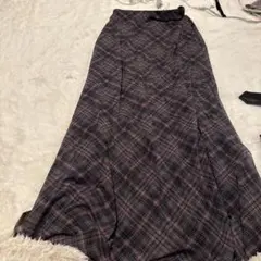 ZARA チェック柄 フレアロングスカート EUR S