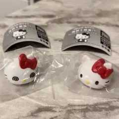 ハローキティ　喜怒哀楽ファッションリングコレクション　カプセルトイ　2点セット