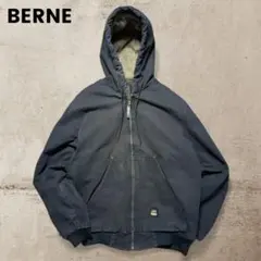 vintage90s2XL鬼フェードBERNEダックジャケットボアグレーUS古着