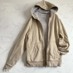 裏ボア パーカー レディース M フルジップ 厚手 フーディー キャメル