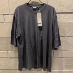 UNIQLO U ユニクロ スーピマコットンシアーオーバーサイズT グレー M