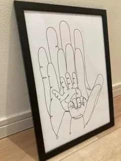 インテリア　アートポスター　A 4ブラックフレーム付き