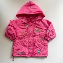 メゾピアノ 90cm ミミポポ　軽量アウター　ピンク　レトロ　希少品