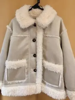 【Chico】 2wayスタンドムートンルーズジャケット