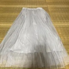 プリーツスカート ロングスカート チュールスカート