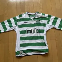 Umbro サッカーシャツ XL 緑/白 ストライプ