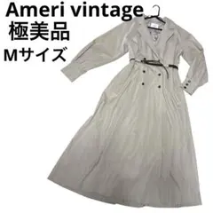 極美品　Ameri LONG COAT LIKE BELT DRESS M
