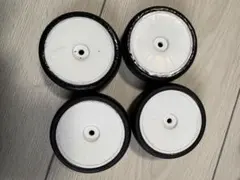 ラジコン用 スリックタイヤ 4本セット ホワイトホイールHUDYのサムネイル