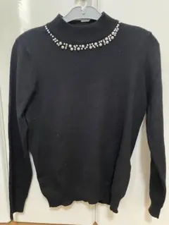 earth パール付きセーター　L