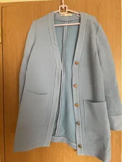 ZARA ライトブルー カーディガン L