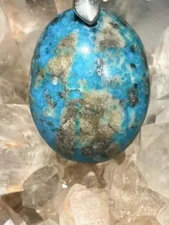 ターコイズ イラン産 ペンダントトップ 天然石 パワーストーン 旅の安全を守る
