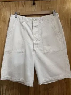 or Slowコットンヘリンボーンミリタリーショートパンツ ユーズド加工のサムネイル