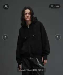 soerte ヘビーウェイトダブルジップフー ディー　ブラック系その他　サイズ1 soerte パーカー Heavy weight double zip-up hoodie