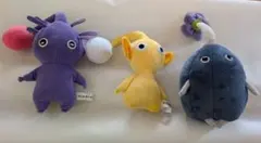 ピクミン ぬいぐるみ 3体セット　紫ピクミン、黄ピクミン、岩ピクミン