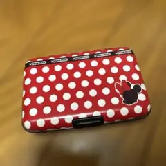 ミニーマウス カードケース 赤い水玉
