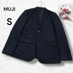 【無印良品MUJI】メンズ　コットンテーラードジャケット　オフィスカジュアル　黒
