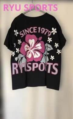 RYU SPORTS 半袖トップス ブラック リュウスポーツ リュウスポ