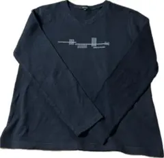 COMME CA ISMブラックVネック 長袖Tシャツ Mサイズ