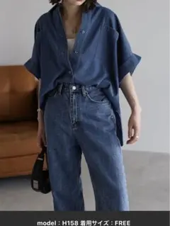 Bonjour Sagan ロールアップオーバーサイズデニムシャツ　美品