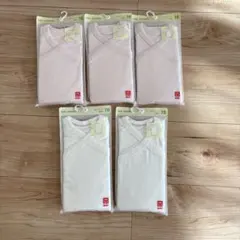 ボディスーツ　5枚セット（ピンク3枚、白2枚）