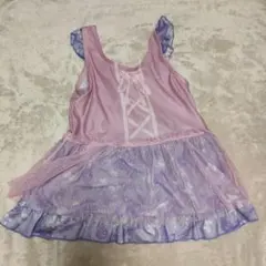 ラプンツェル　水着 フリル付き ピンク 紫 110cm